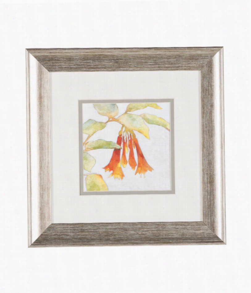 Augustine Floral I Framed Print - 13"" Square