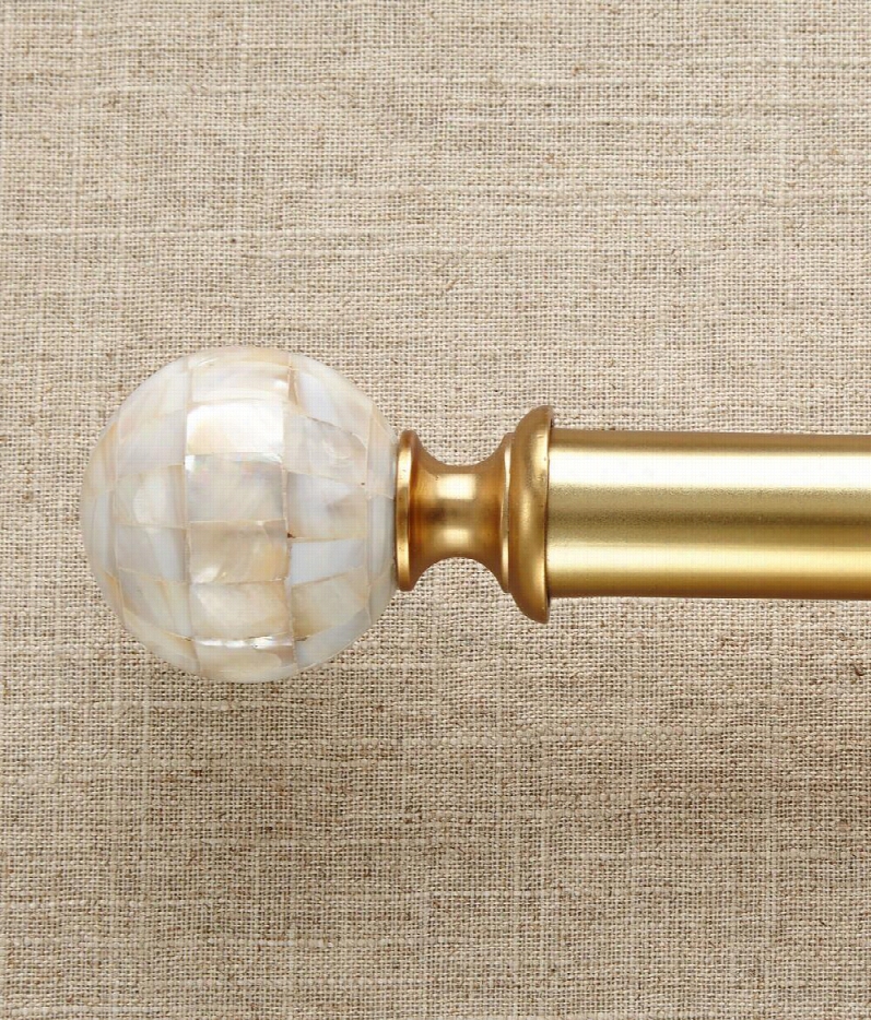 Becket Native Of Pearl Ball Finial - Antique Brass