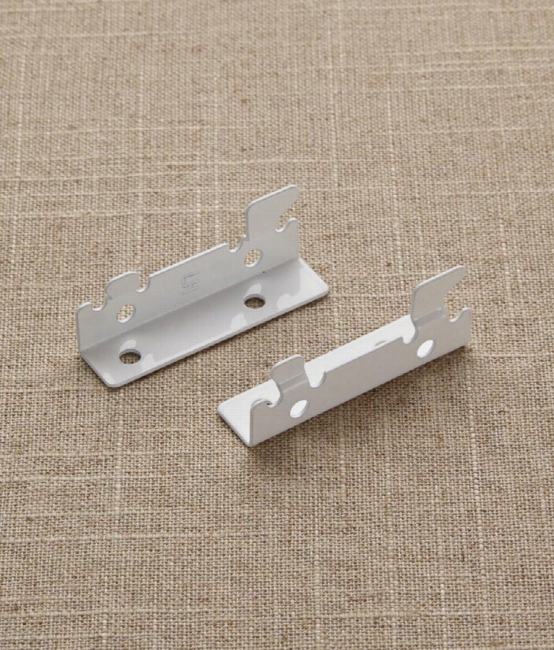 Flat Continental Rod Brackets - White