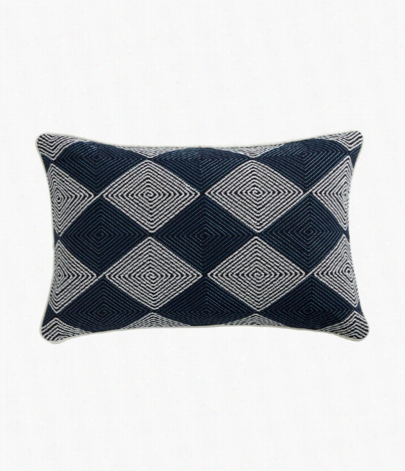 Jamestow Pillow - Navy- 21"" W X 13"" H