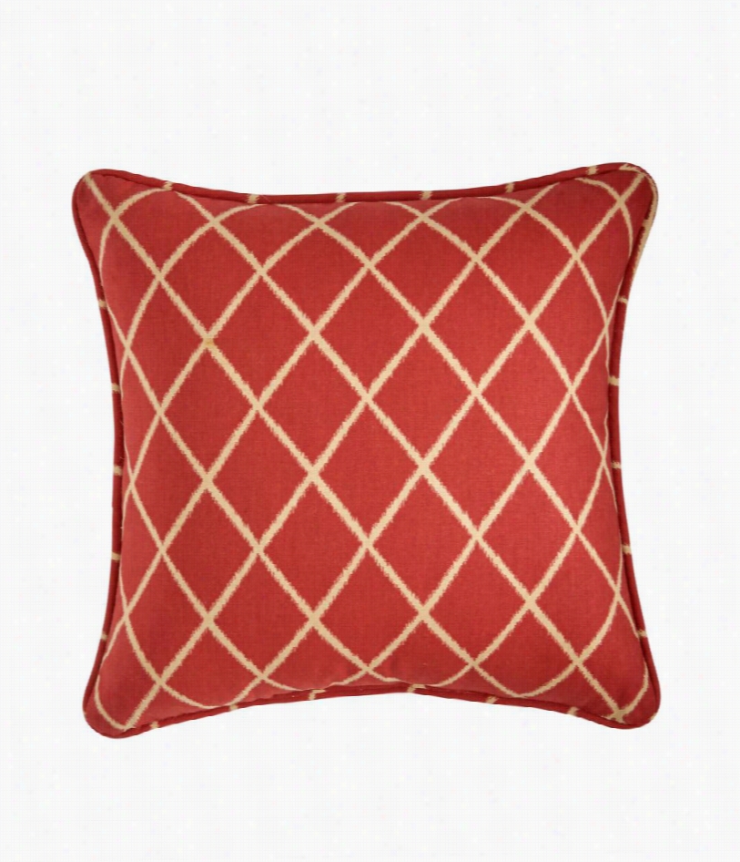 Mar Seille Pillow - Persimmon - 20"" Square