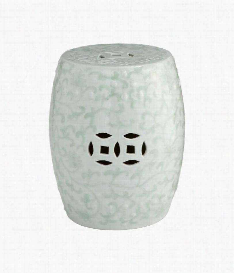 Mdriden Porcelain Garden Stool - Celadon