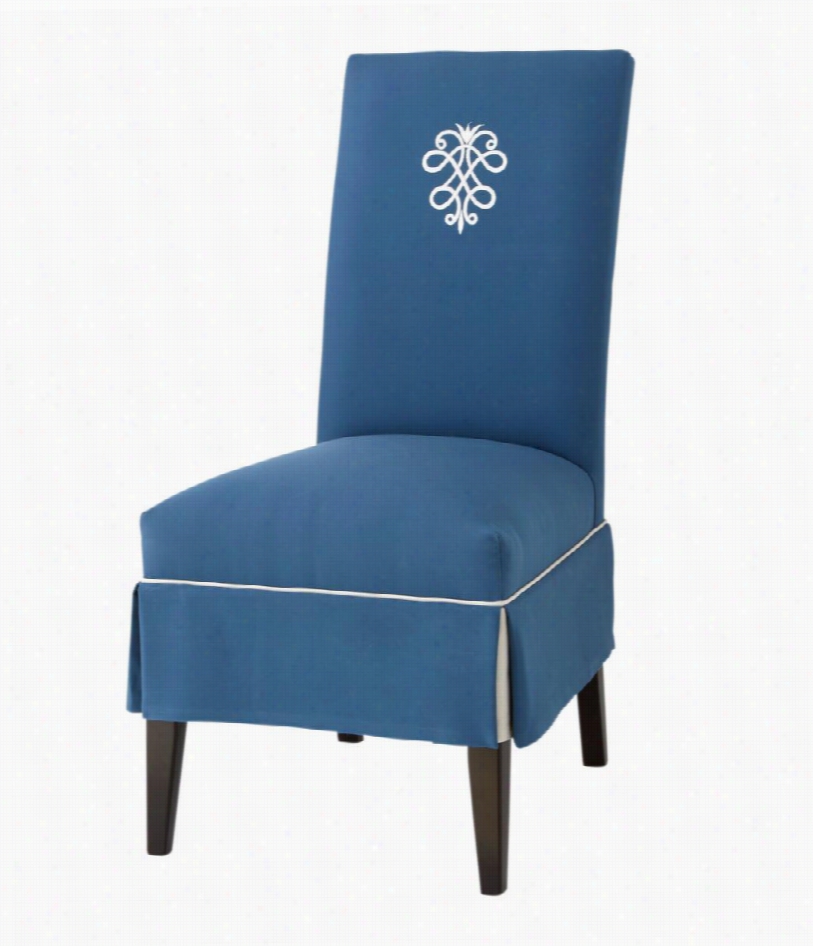 Monogram Dining Chair - Sapphire Blue