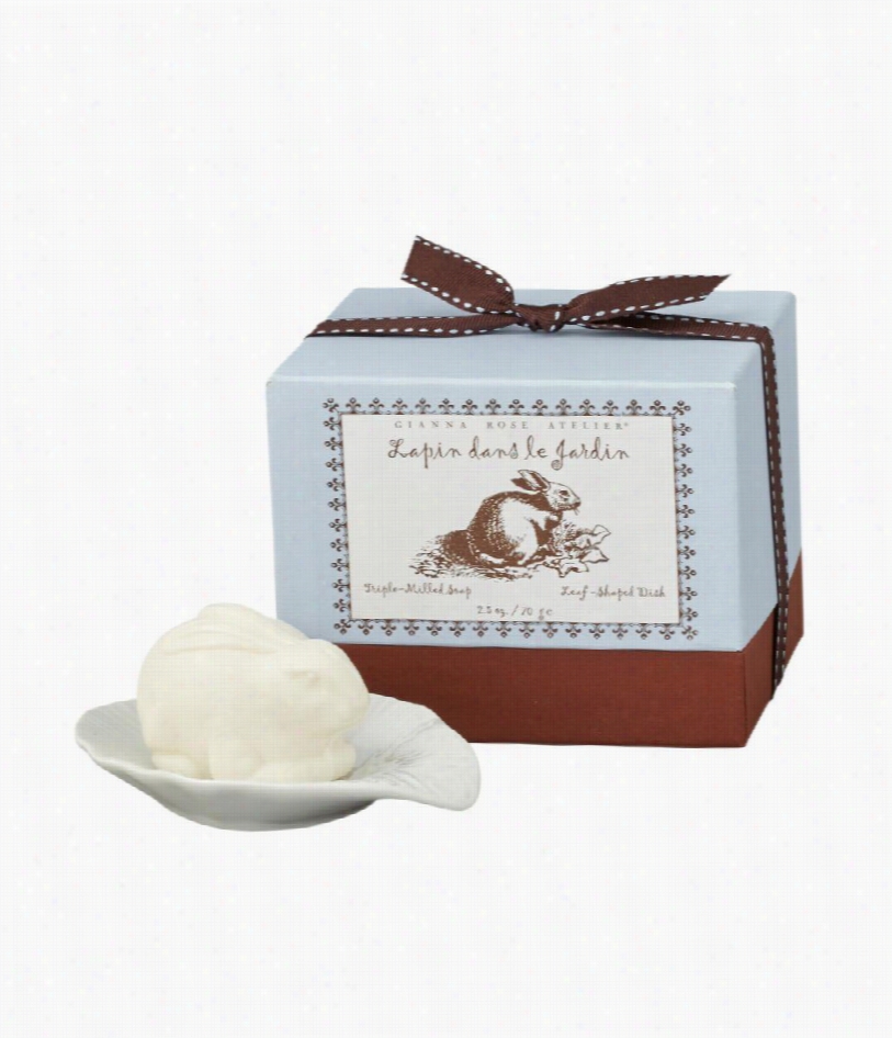 Rabbit Soap With Leaf Dish