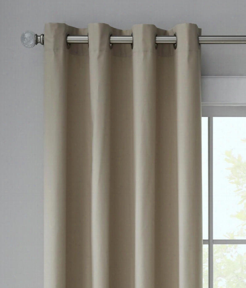 Sh Eridan Solid Duck Groommet Curtains Pair - Khaki - 63"" L