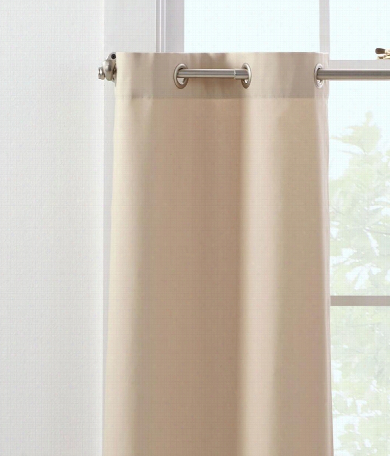 Sheridan Solid Dcuk Grommet Tier Curtains Pair - Khaki - 30"&qot; L