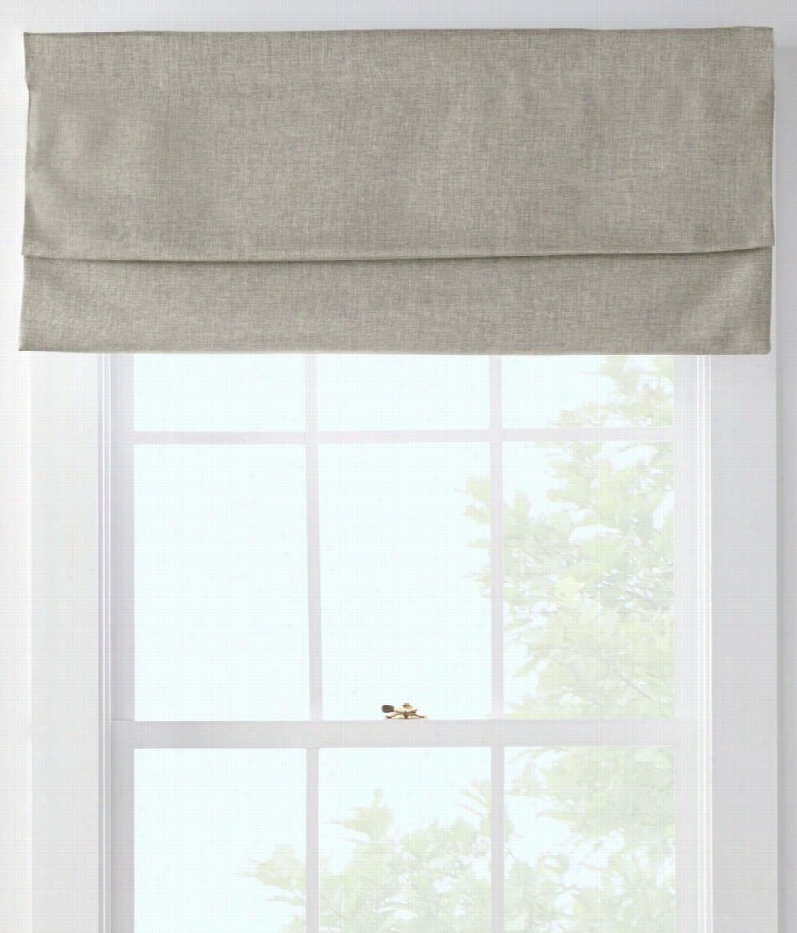 Solid Soft Tweed Lined Faux Orman Shade - Grey - 27"" W