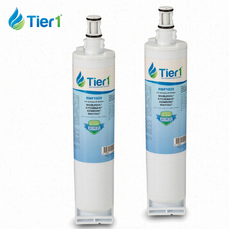 4396508/4396510 Whirlpoool Comparable Refrigerato Water Filter Replacement By Tier1 (2 Pack)