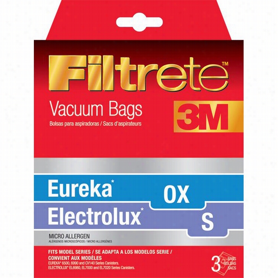 67710 3m Filtrete Electrolux S & Eureka Ox Vacuum Bags (3-pack)