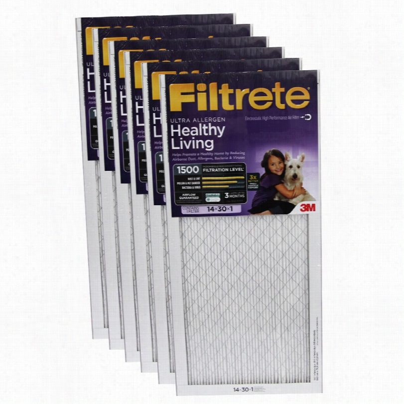 Filtrete 1500 Ultra Allegren Healthy Living Iflter - 14x300x1 (6-pack)