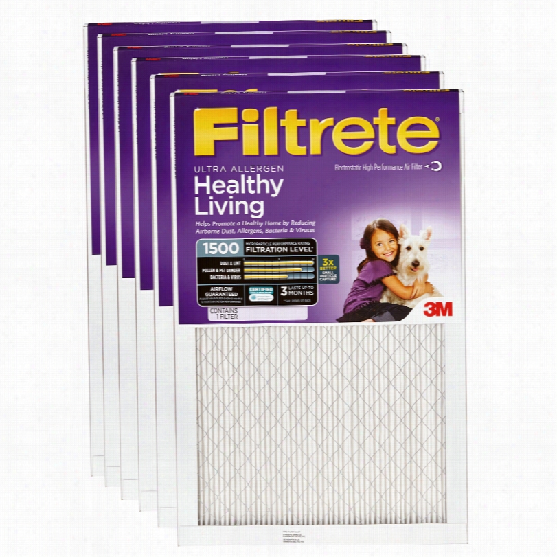 Filtrete 1500 Ultra Allergen Healthy Living Filter - 20x20x1 (6-pack)