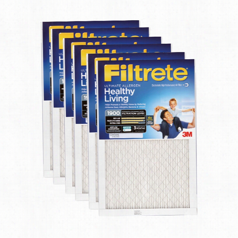 Filtrete 1900 Ultimate Allergen Healthy Living Filter - 16x25x1 (6-pack)