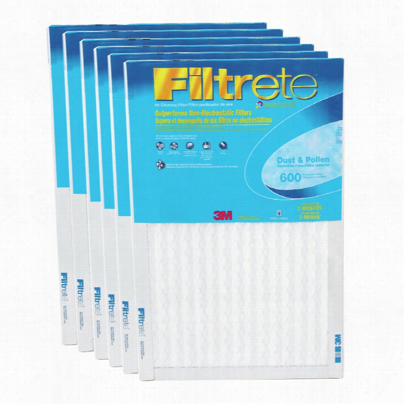 Filtrete  600 Dust Reduction Clean Living Filter - 10x20x1 (6-pack)