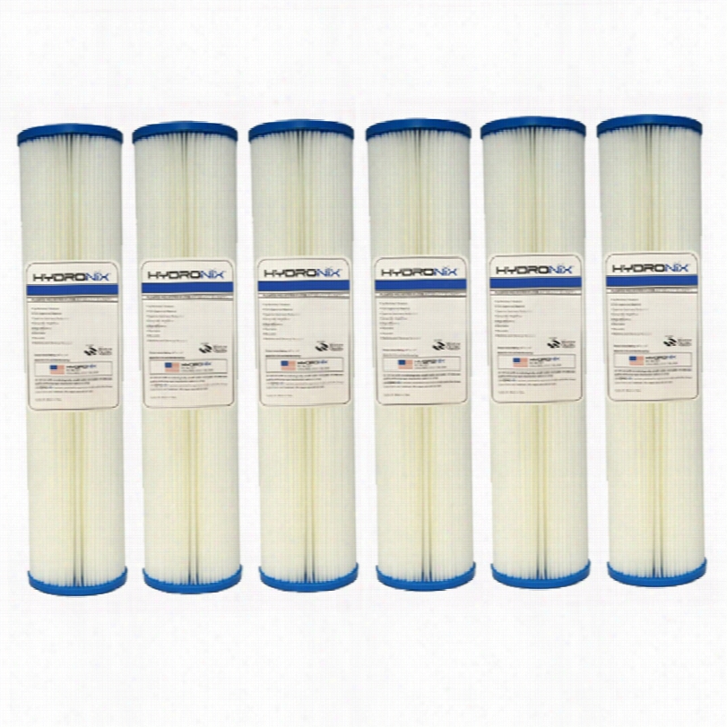 Spc-45-2050 Hydroonix 20 X4.5 Inch Pleated Sediment Water Filter 50 Micron (6-pack)