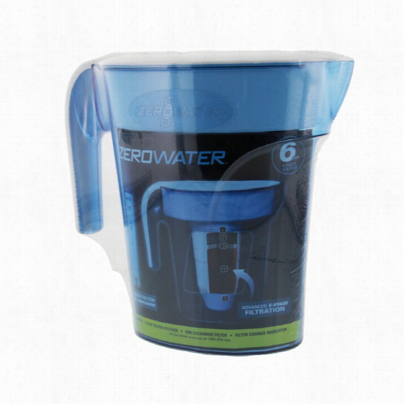 Zp-006 Zerowater Water Filter Pitcher - Bblue Spacesaver