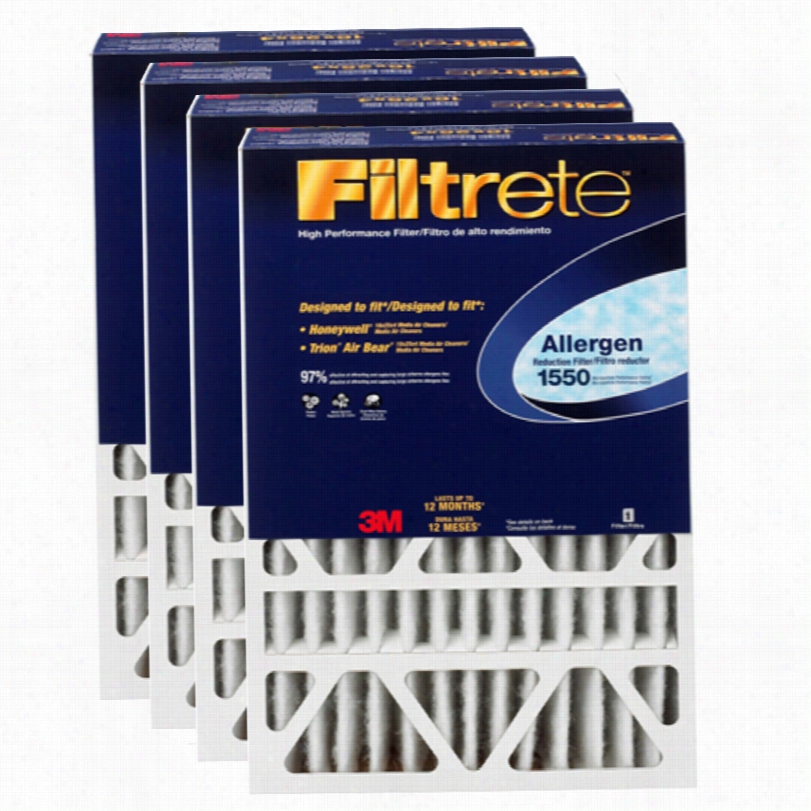 3m  Filtrete 1550 Allergen Conversion Air Filter -1 6x25x4 (4-pack)