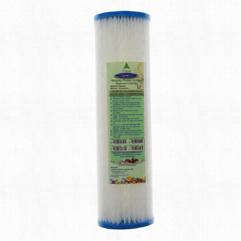 Cqe-rc-04001 Crystal Quest Ruesable Pleated Water Filter Cartridge