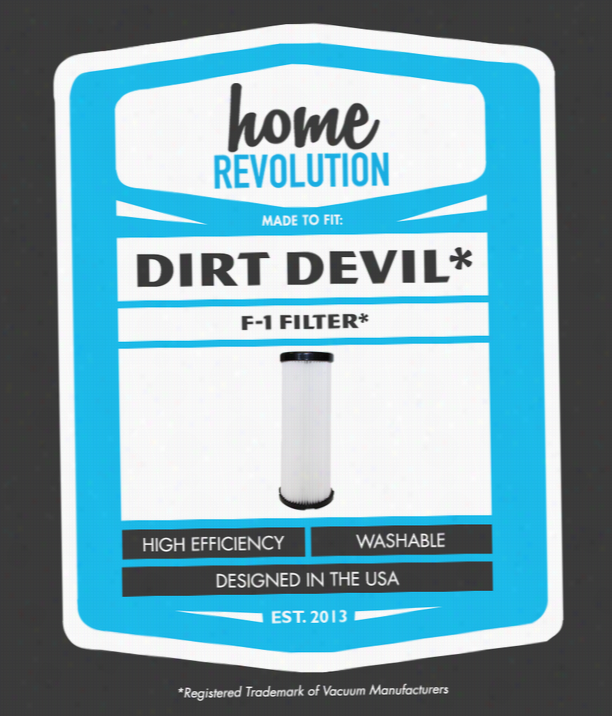 F-1  Dirt Devil Comparable To Home Revolution Brand Replacement 100323 Filtter