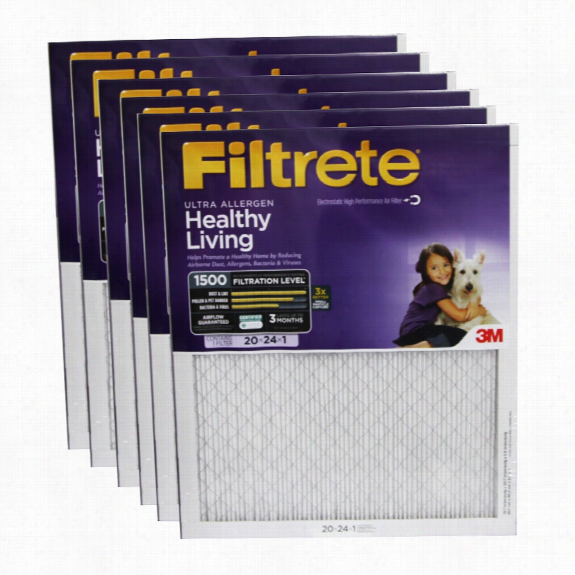 Filtreete 1500 Ultra Allergen Healthy Living Filter - 20x24x1 (6-pack)