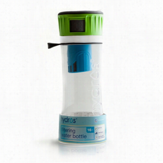 Green Lid Hydros Si De-fill Water Purifier Bottle (#hbsf-grn)