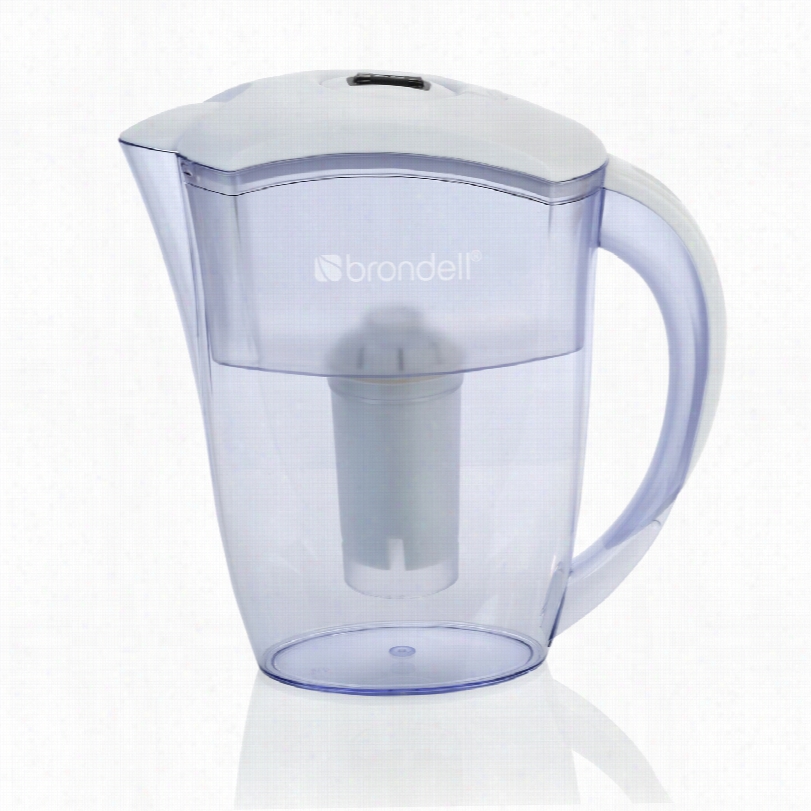 H10-w Brondel H2o+ Water Filter Pitcher (6~cup, White)