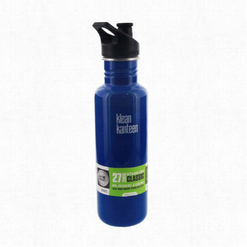 K27pps-bp Klean  Kanteen 27 Oz. Stainless Steelfiltered Watre Bottle With Sport-top  Ble Planet