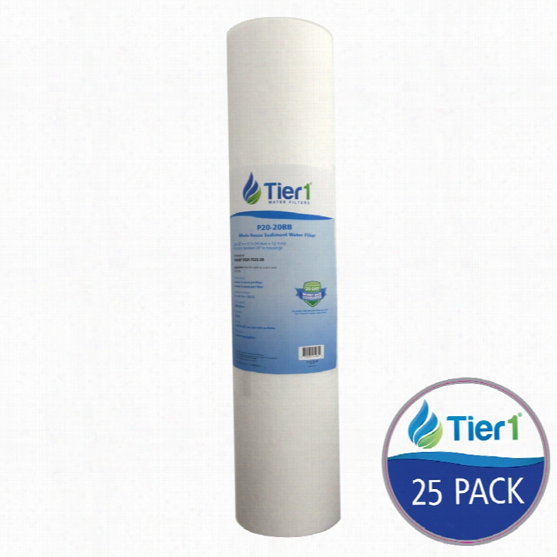 P20-20bb Tier1 Whole House Replacement Sediment Filter Cartridge (25-pack)