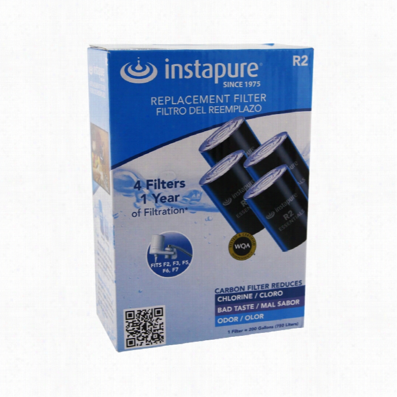 R2 Instapur E Essentials Faucte Filter Repalcement Cartridge (4-pack)