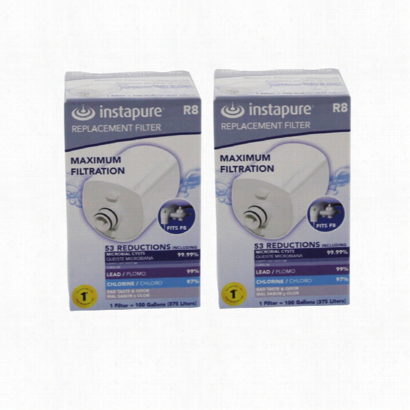R8 Inst Apure Ul Tra Faucet Filter Replacement Cartridge (2- Pack) - White