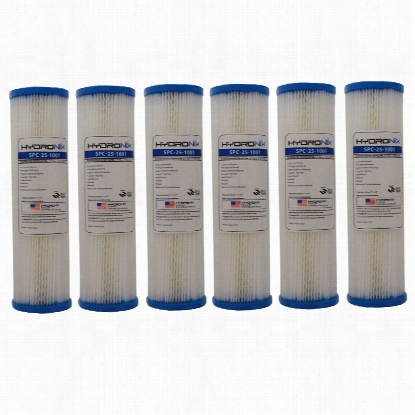 Spc-25-1001 Hydro Nix Pleated Sediment Water Filter (6-pack)