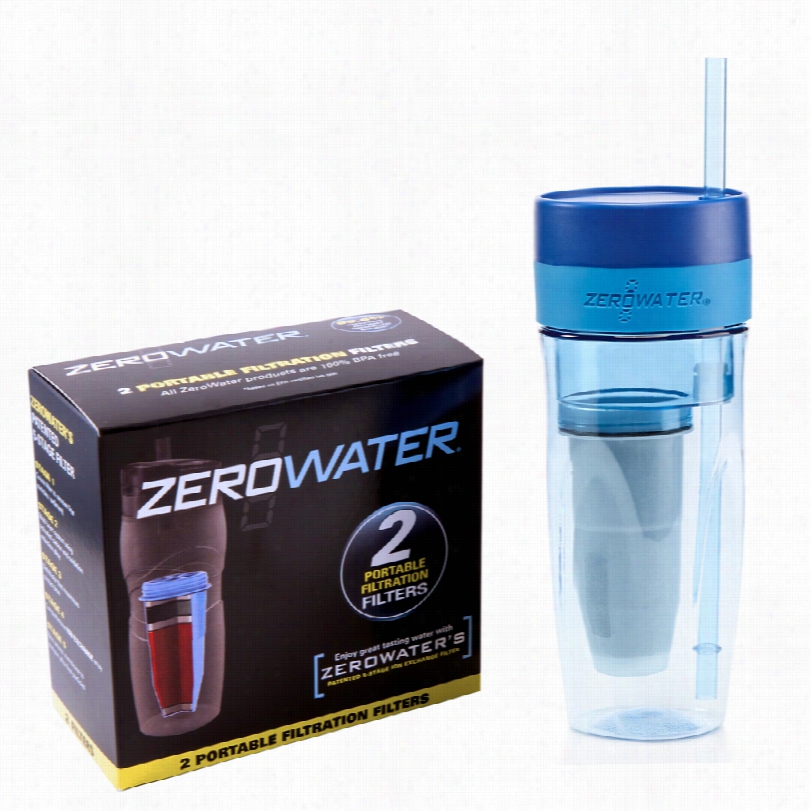 Zerowater Filtered Tumbler & Replacement Filters (26 Ounce, #ztm-01)