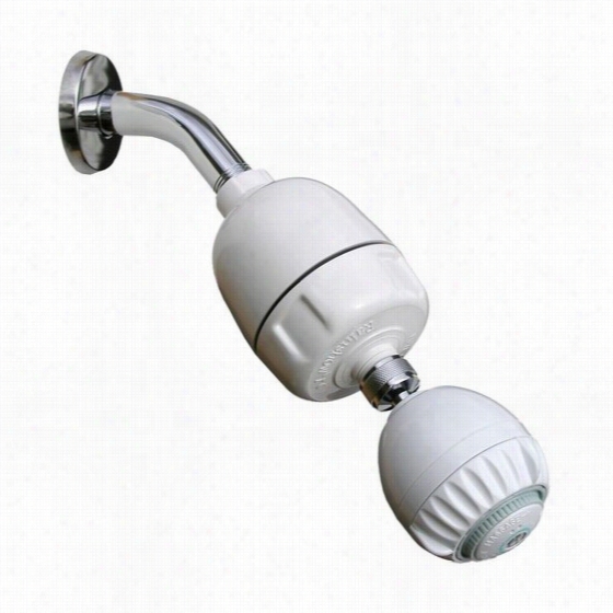 Cq-1000-ms Rainshowr Shower Filter Syste M With Pro Massage - White