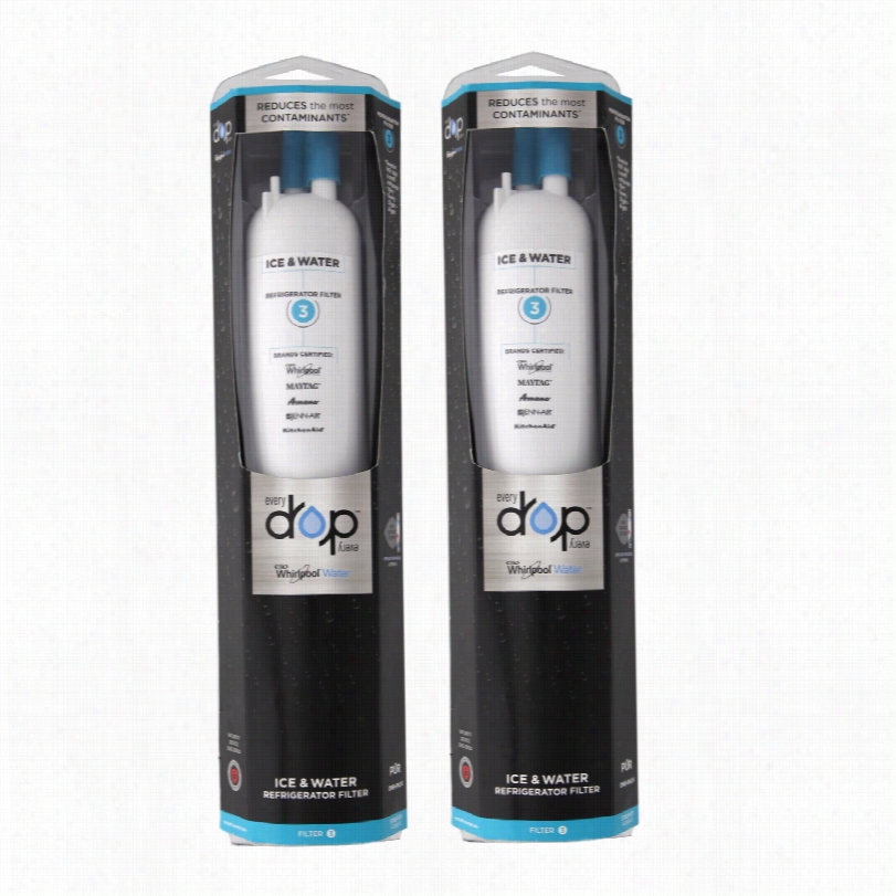 Everydrop Edr3rxd1 (filter 3) Wh Irlpool 4396841, 4396710 And W10193691 Ice And Water Refrigerator Filtre (2-pac)k