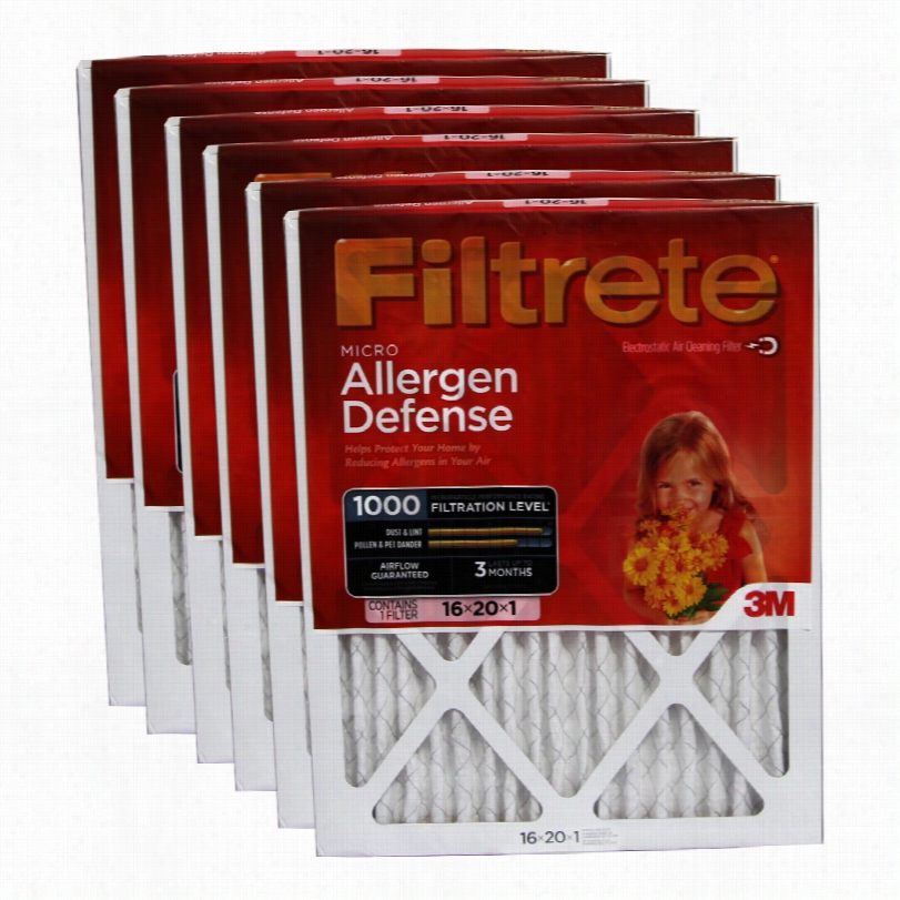 Filtrete 1000 Micro Allergen Decense Filter - 16x20x1 (6-pack)