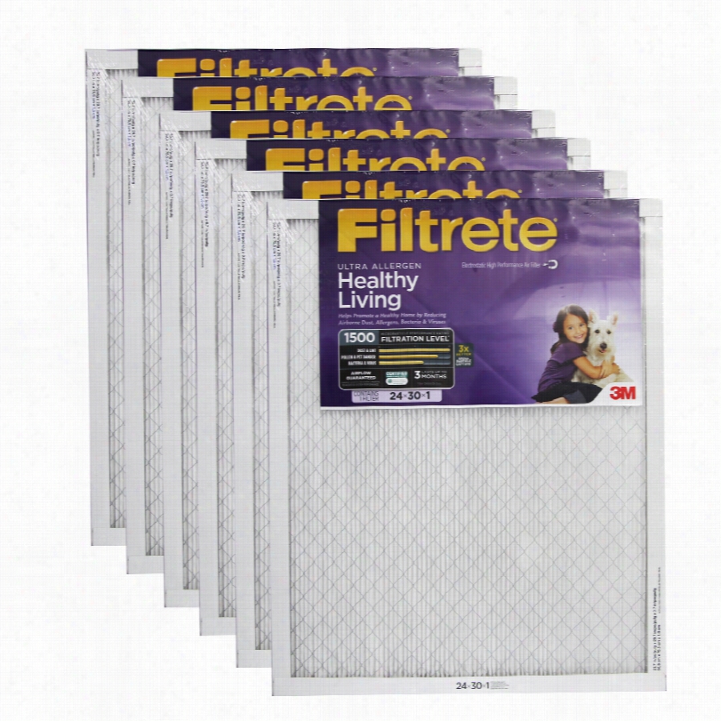 Filtrete 1500 Ultra Allergen Healthy Living Filter - 24x30x1 (6-pack)