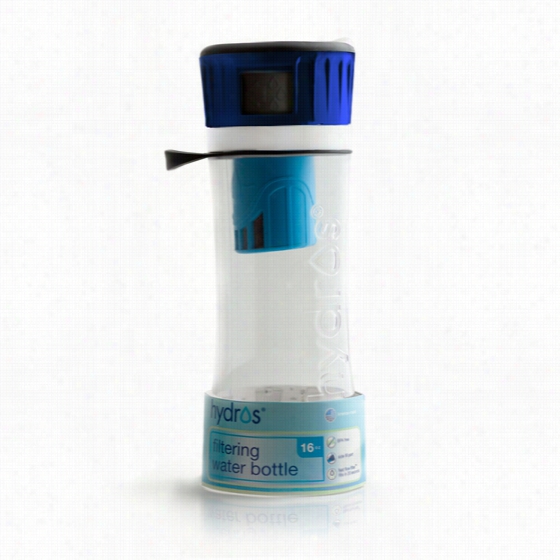 Hydros Side-fill Water Purifier Bottle (blue Lid, #hbsf-blu)