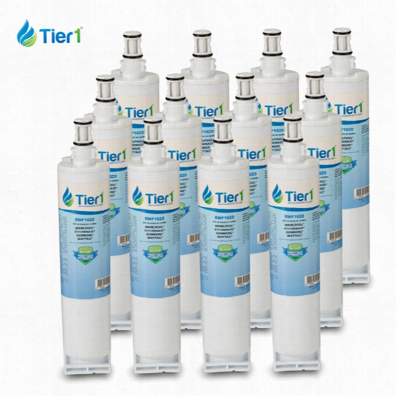 4396508 / 4396510 Whirlpool Compraable Refrigerator Water Filter Replacement By Tier1 (12 Pack)