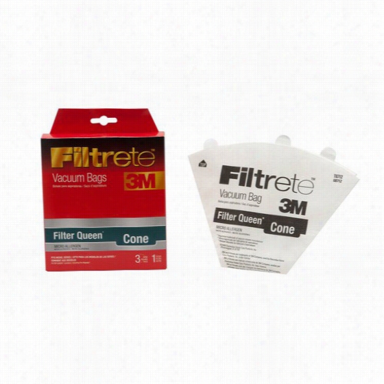 68712 3m Filtrete Filterqueen Cone Vacuum Bags & Filter (3 Abgs / 1 Percolate)