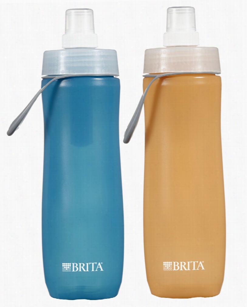 Brita Filtered  Water Bottle 2-pack ( Blue & White, #3 5555)