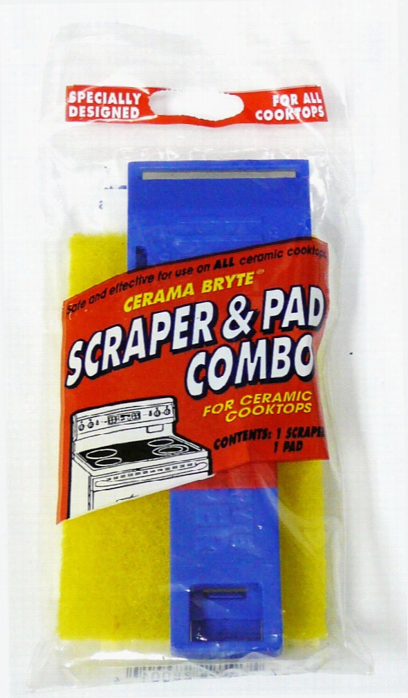 Cerama Bryte Ceramic Cooktop Scraper & Pad Combo (#28121)