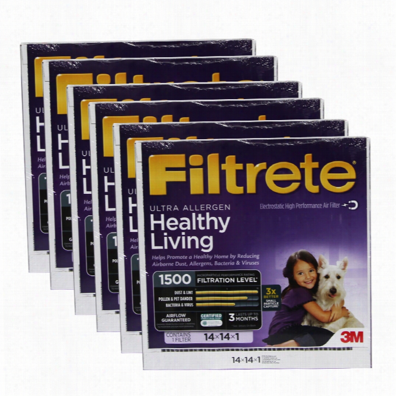 Filtrete 1500 Ultra Allergen Healthy Living Filter  - 14x14x1 (6-pack)