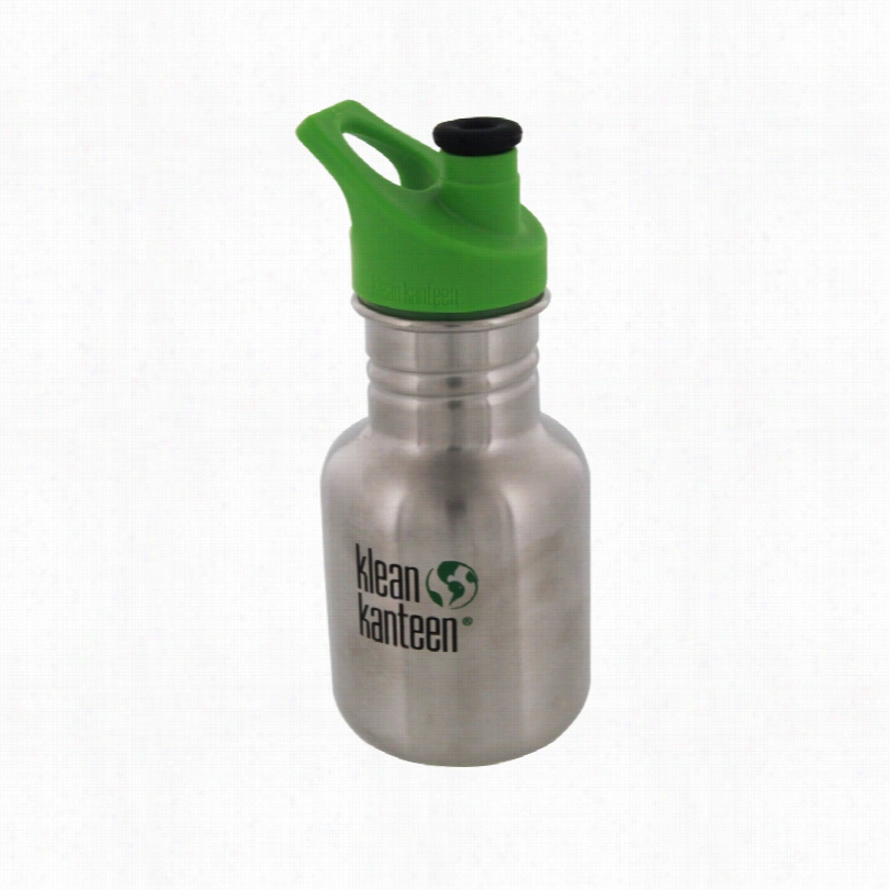 K12pps Klean Kanteen 12- Ounce Stainless Steel Water Bottle Through   Sport-topp