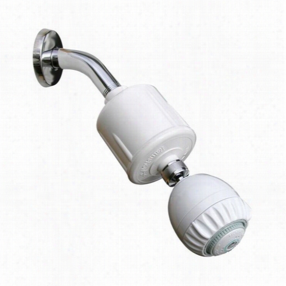 R S-502-ms Rainshowr Shower Filter System With Mass Age - White