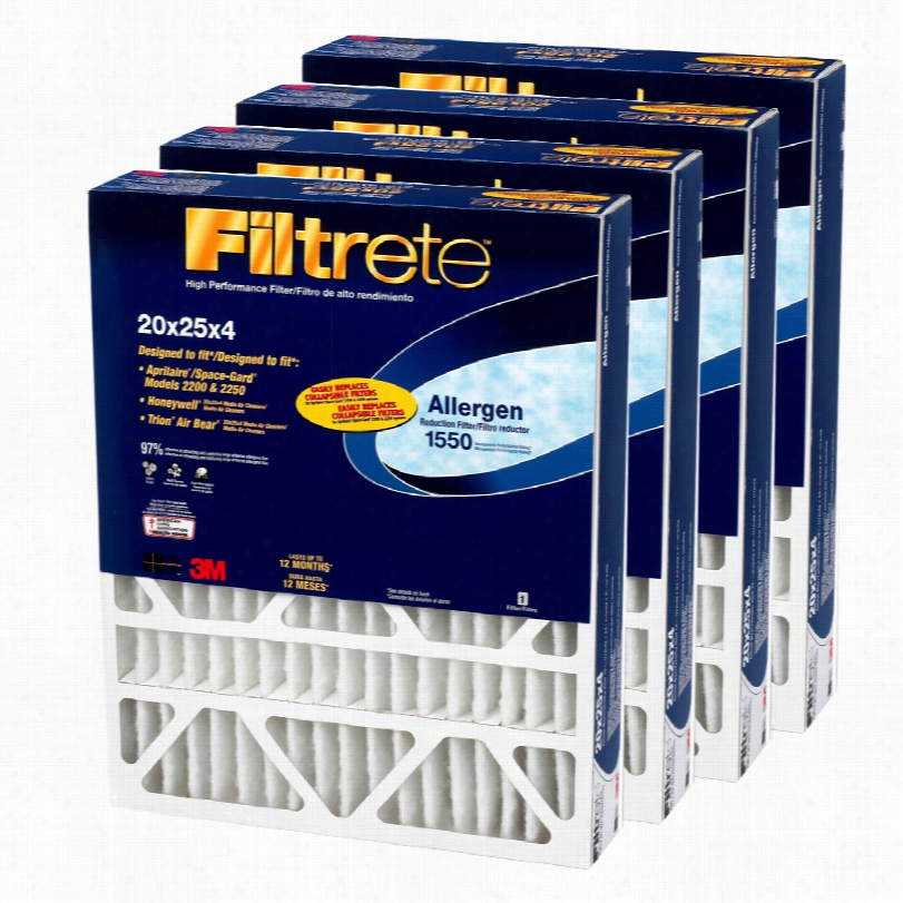 1550 3m Filtrete Allergen Reduction Air Filters - 20x25x4
