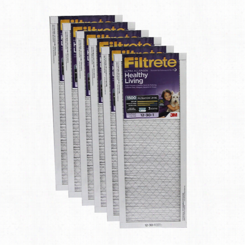 Filtrete 1500 Ultra Alergen Healthy Living Filter - 12x30x1 (6-pack)