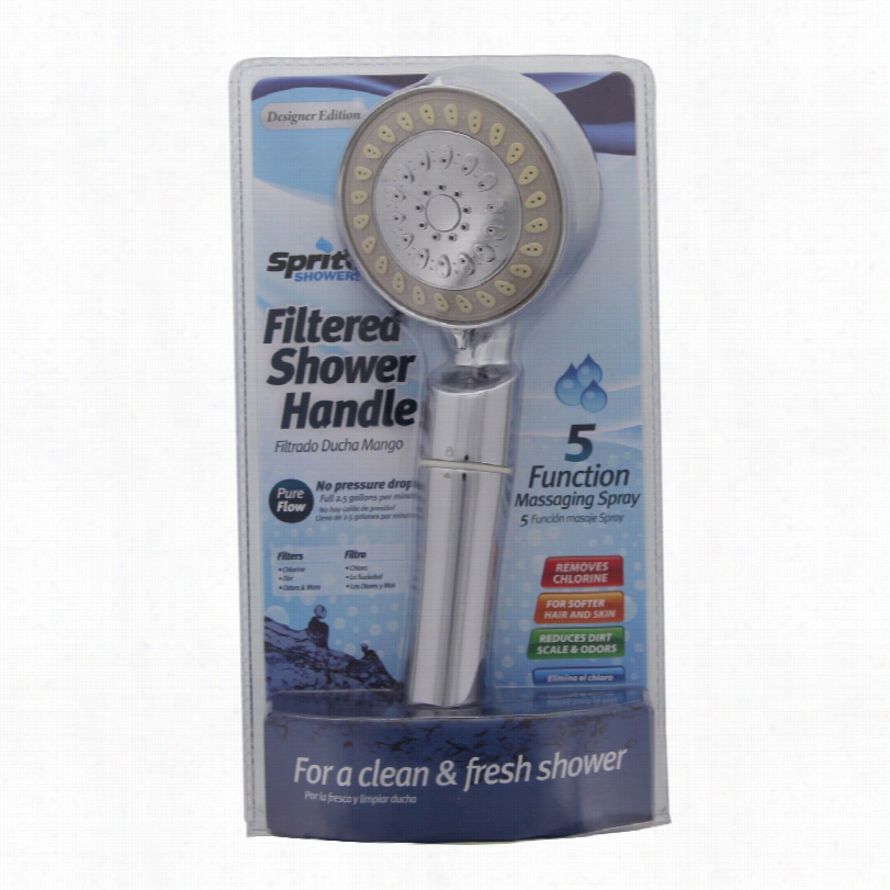 Hc5-cm Fairy Cascading Contemmporary Shower 5-sdtting Filtered Hand-held Shower Head (chrome)