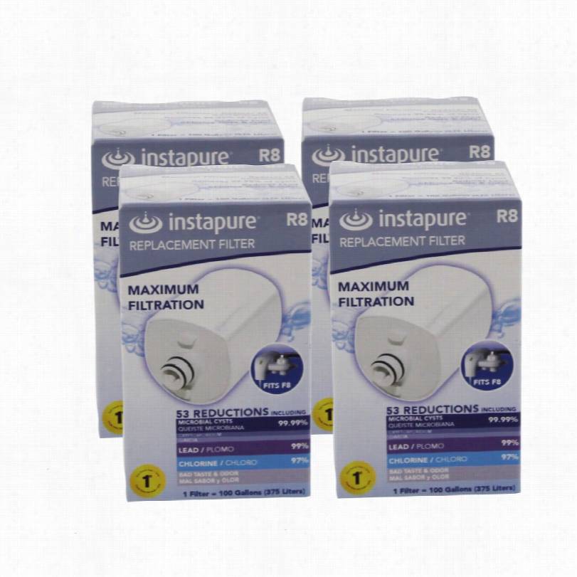 R8 Instapure Ultra Faucwt Filter Replacement Cartridge (4-pack) - White