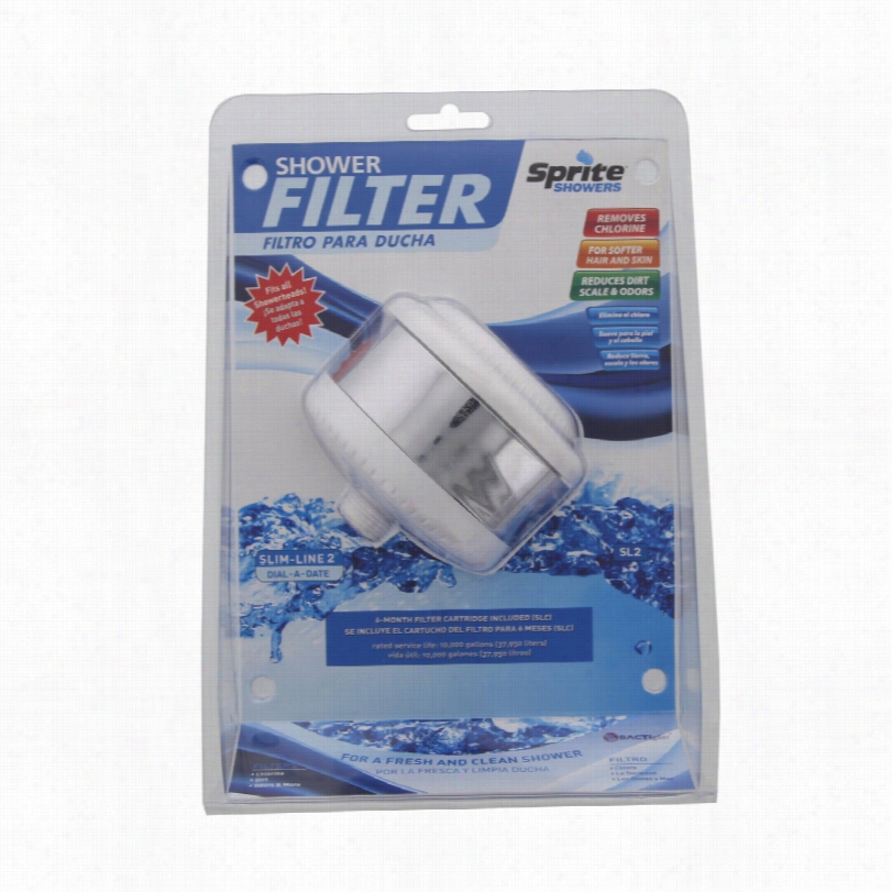 Sprite Sl2-whct Slim-line 2 Universal Shower Filter (white And Chrome)