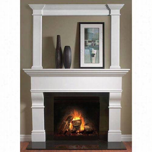 Balmer Mantels 4131 Beam Gypsum Cement Overmantel (shown With Ips At Left)