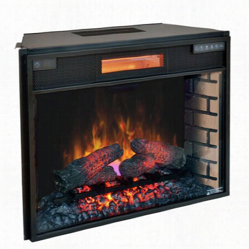 Classic Flame 28ii300gra Electric Insert 28"" Infrared Spectrafire Plus With Saf Er Plug In Black